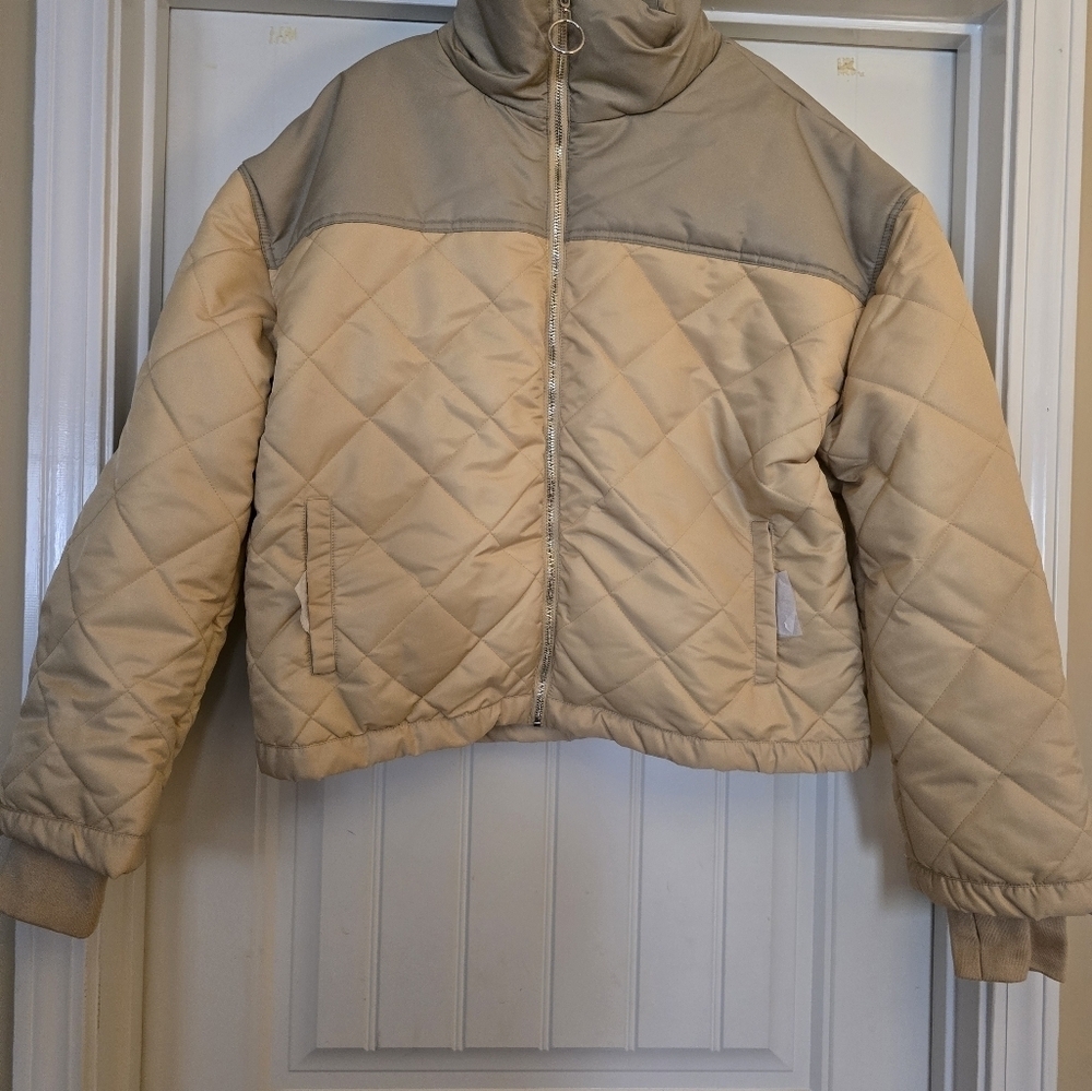 Tan and Gray Quilted Jacket From WeWoreWhat - Picture 4 of 7